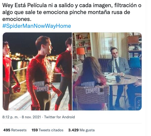 Supuestas filtraciones de Spider-Man: No Way Home