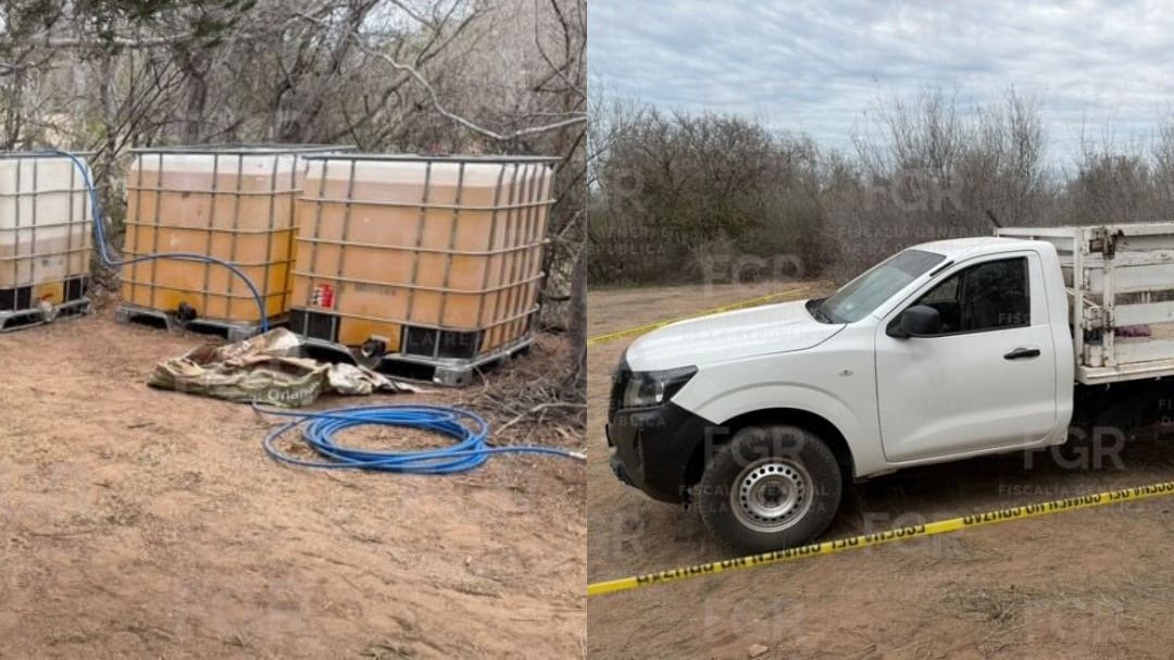 Hallan toma de huachicol en Guaymas y decomisan 2 mil 200 litros de diésel