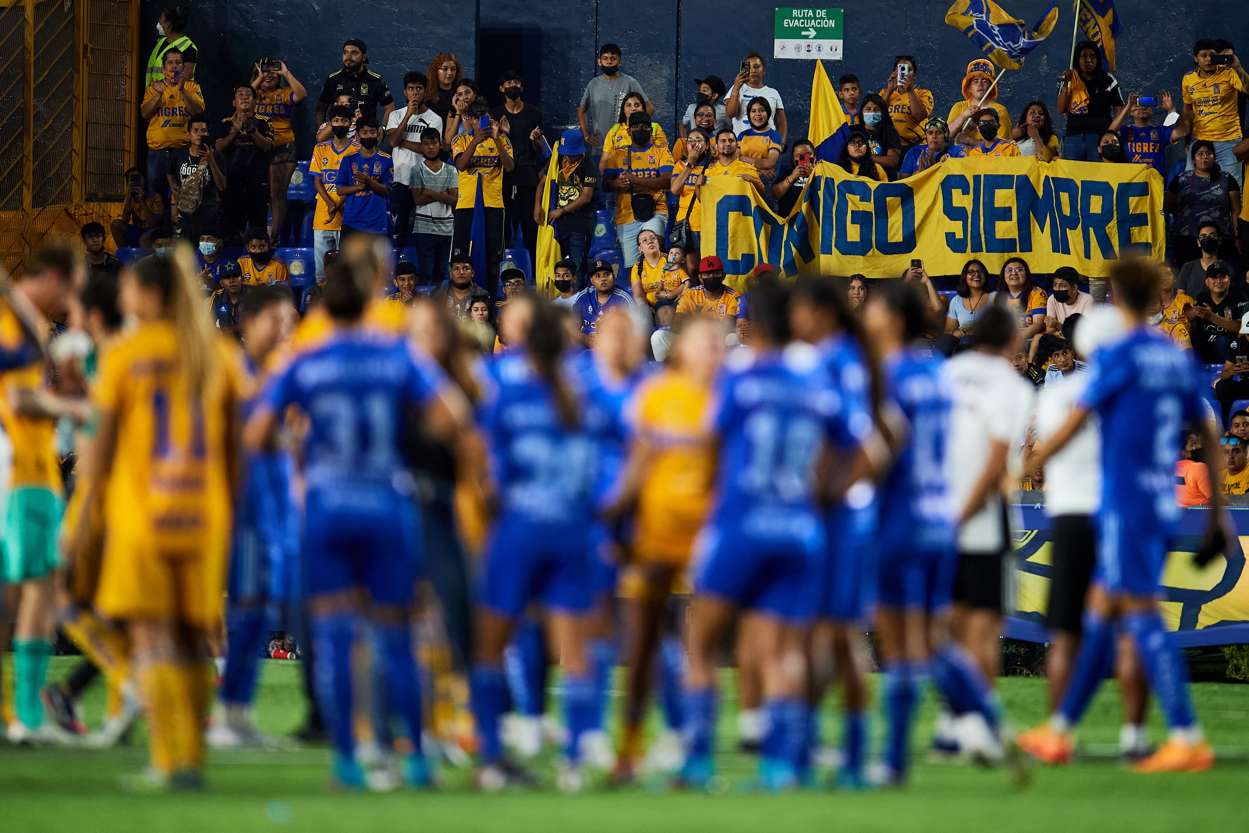 El Estadio Universitario albergó 15 mil almas para ver entrenar al Club Tigres varonil y femenil juntos.