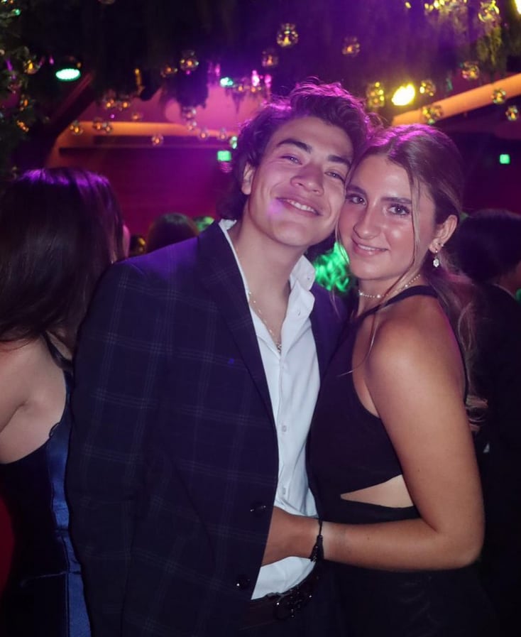 Matías Gruener con su novia Sofía.