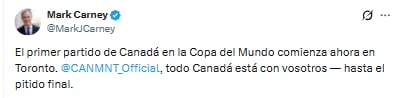 La ausencia de Mark Carney marca la inauguración del Mundial 2026 en Canadá
