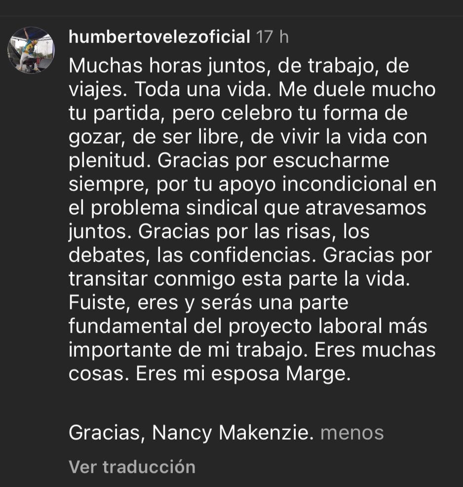 Humberto Vélez, voz de Homero Simpson en español latino, se despide de Nancy Mackenzie, voz de Marge Simpson