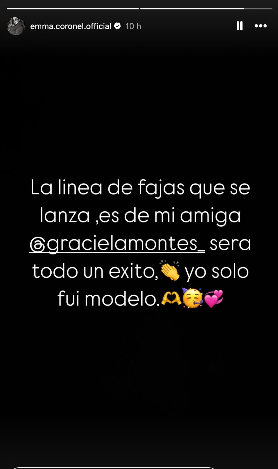 Emma Coronel desmiente su negocio de fajas