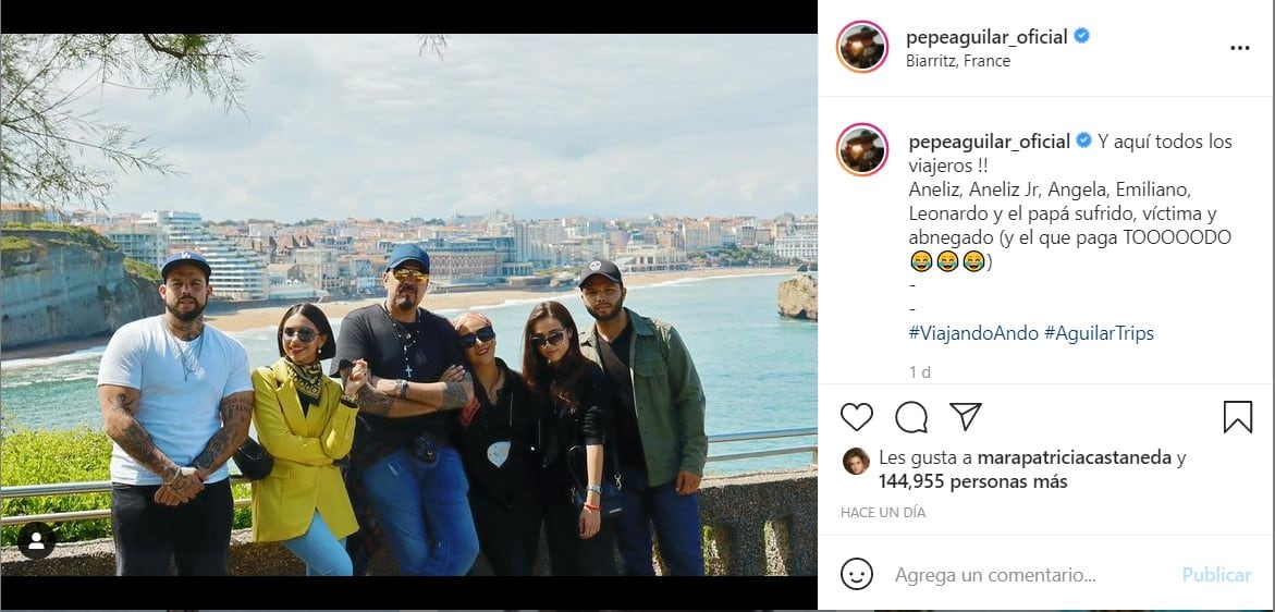 Publicación de Pepe Aguilar en Instagram