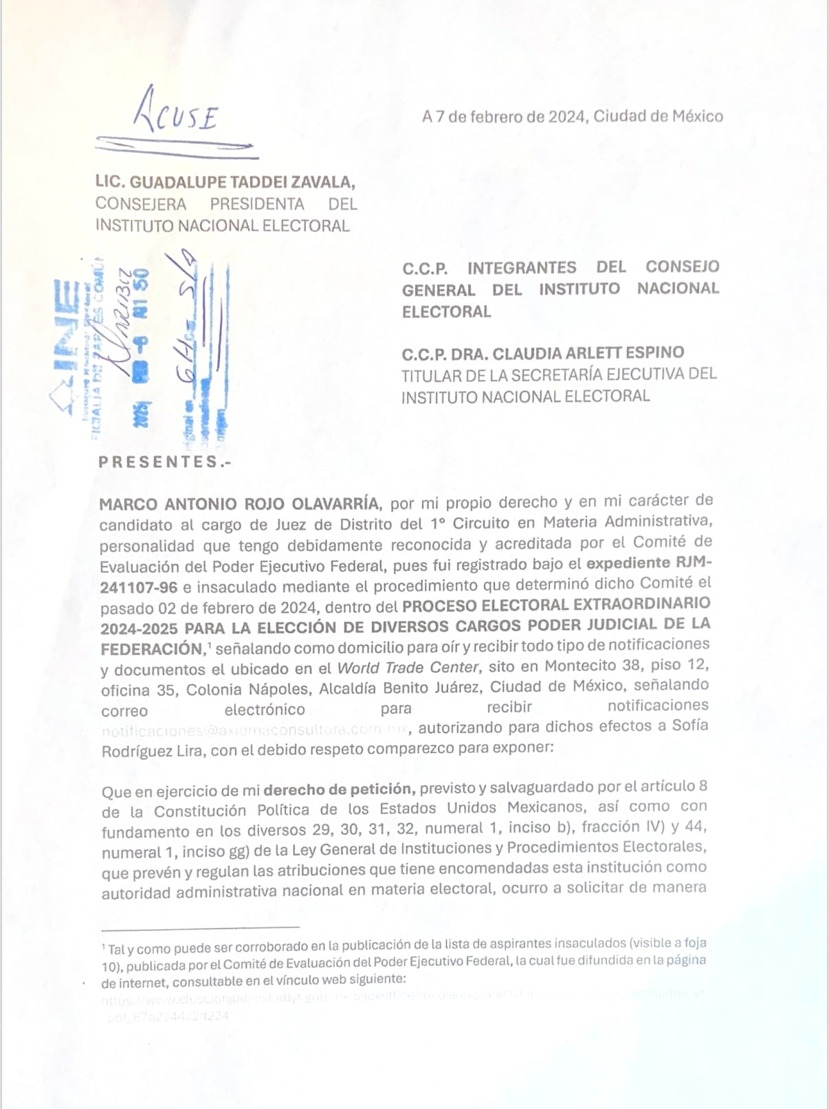 Marco Antonio Rojo Olavarría quiso registrarse como "juez de AMLO" para las elecciones Poder Judicial 2025