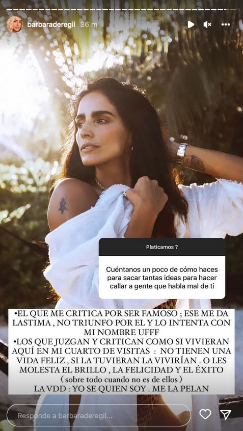 Bárbara de Regil responde a hater