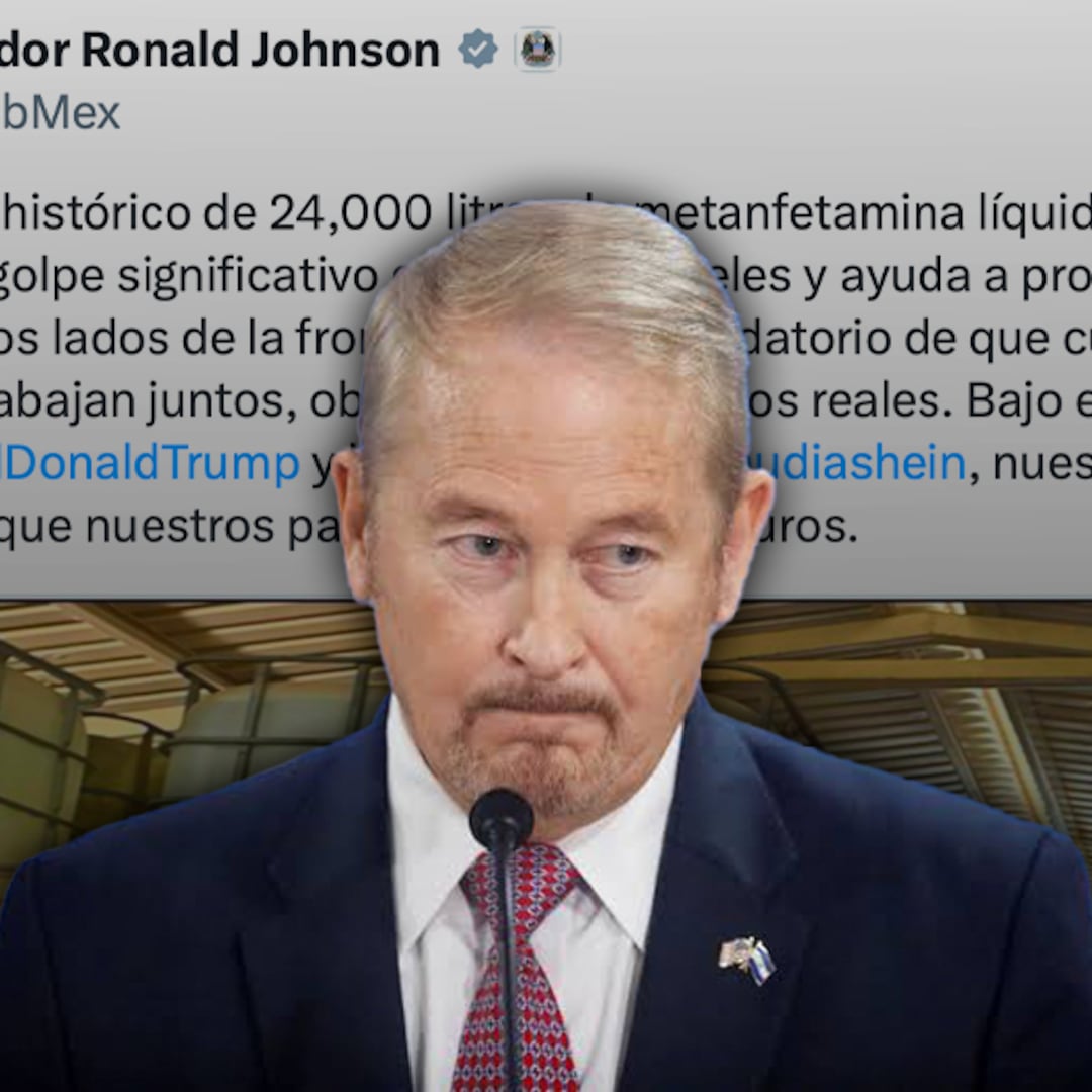 Ronald Johnson destaca histórico decomiso de metanfetamina líquida en Sinaloa