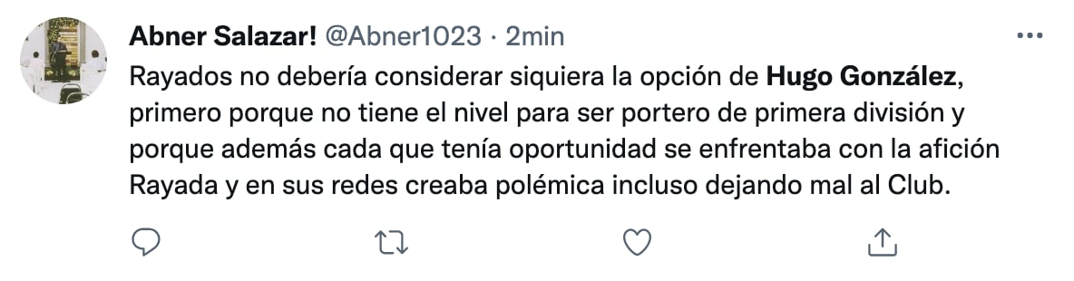 Críticas contra Hugo González