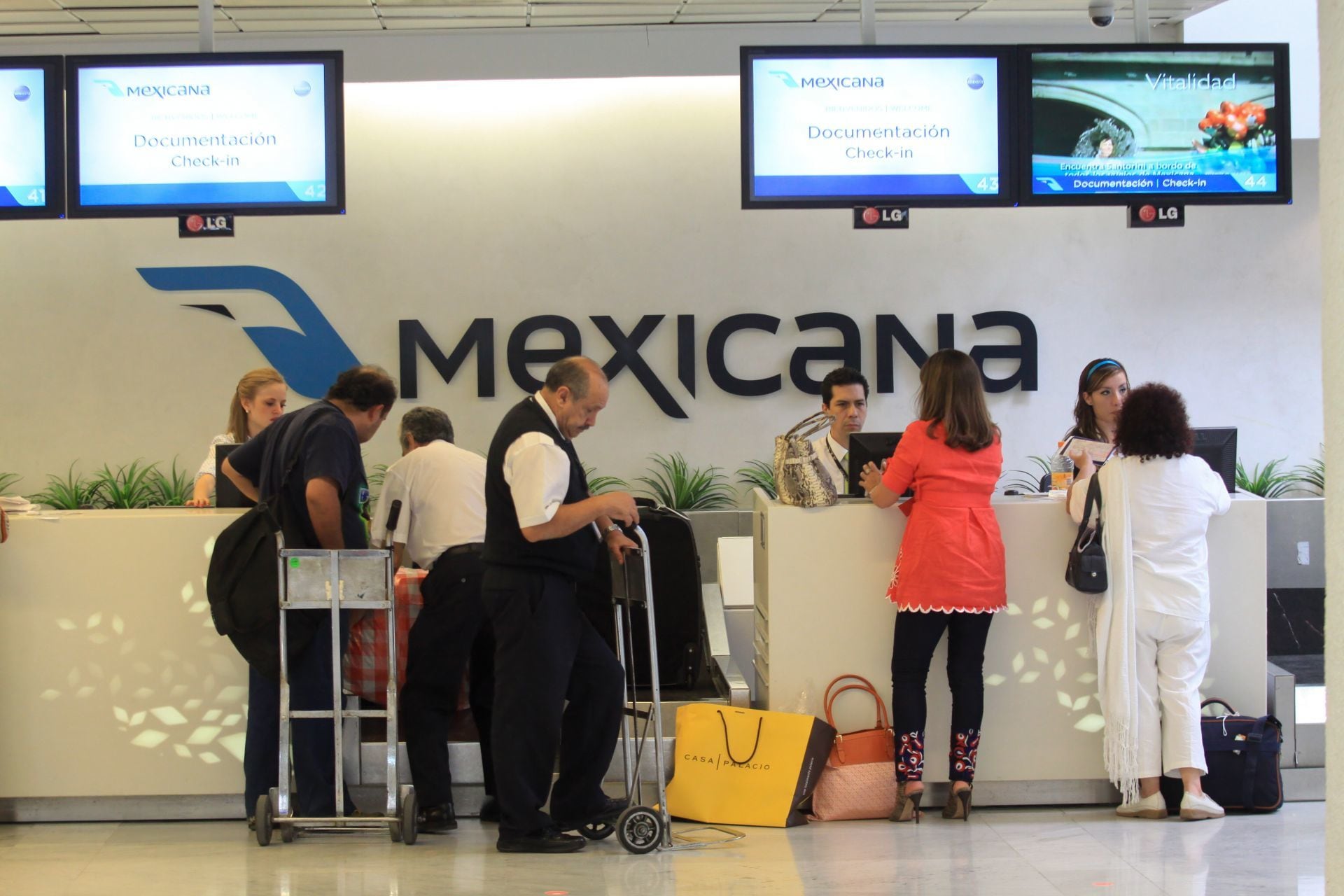 Mostradores de Mexicana de Aviación, año 2010
