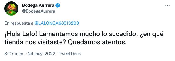 Respuesta de Aurrera a denuncia