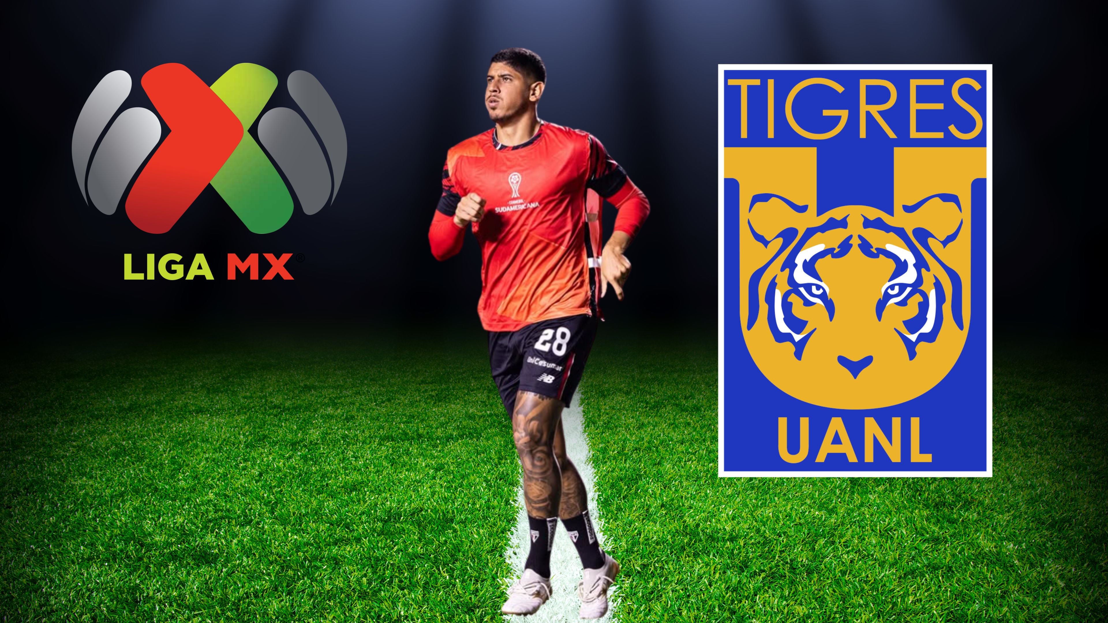 Tigres recibe a Alan Franco en préstamo desde São Paulo.