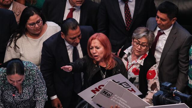 Rosario Piedra Ibarra durante su toma de protesta en el Senado.