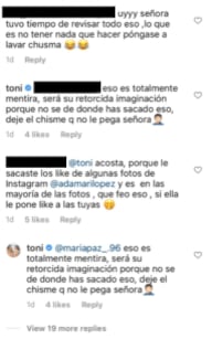 Comentarios de Instagram de Toni Costa