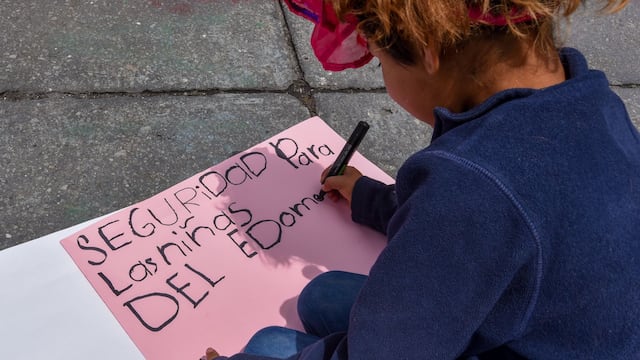 Manifestaciones exigiendo justicia para Fátima Quintana, niña asesinada en San Lorenzo Tlaltecatla, en el municipio de Zumpango