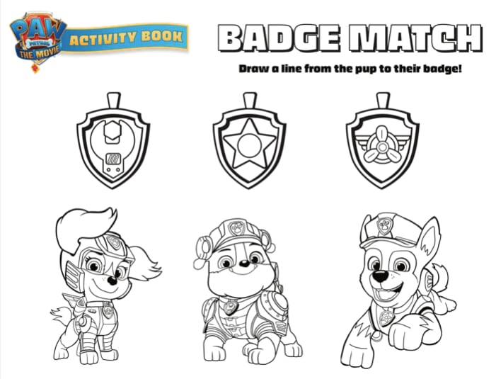 Acertijo de actividades de Paw Patrol para imprimir