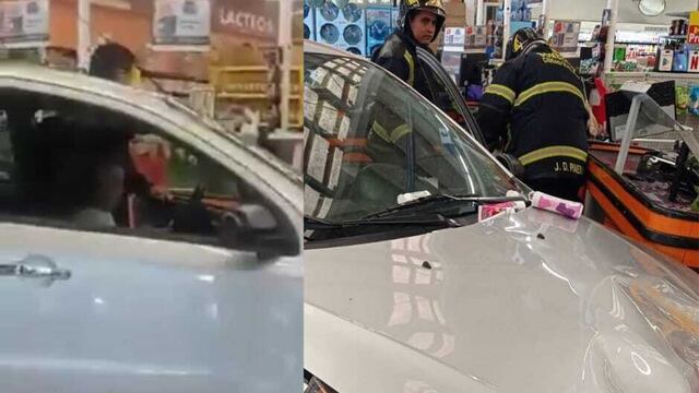 Río Churubusco hoy 16 de agosto; mujer de 80 años choca contra cupermercado