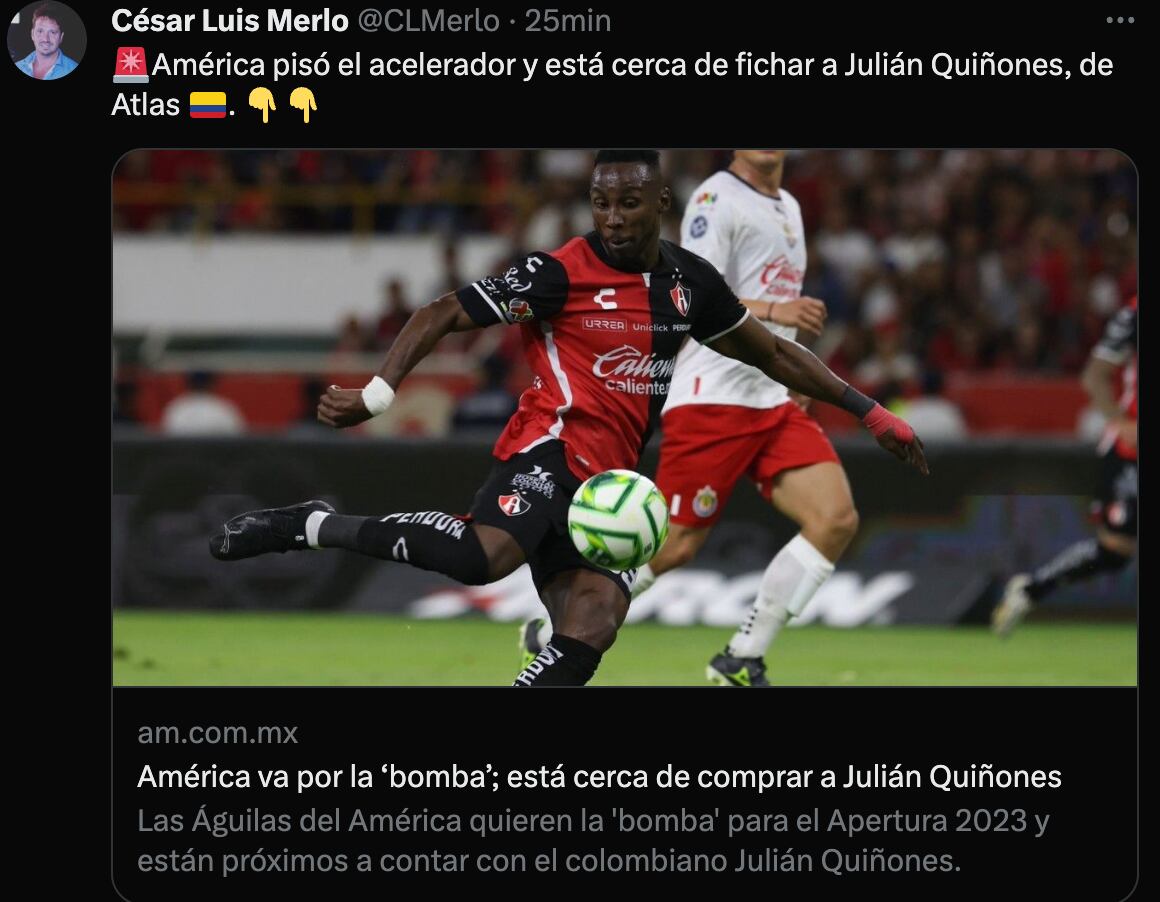 Julián Quiñones al Club América