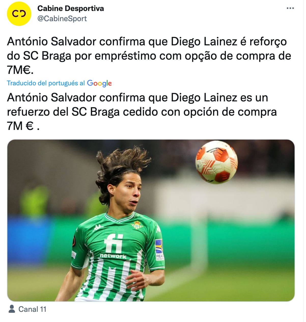 Diego Lainez.