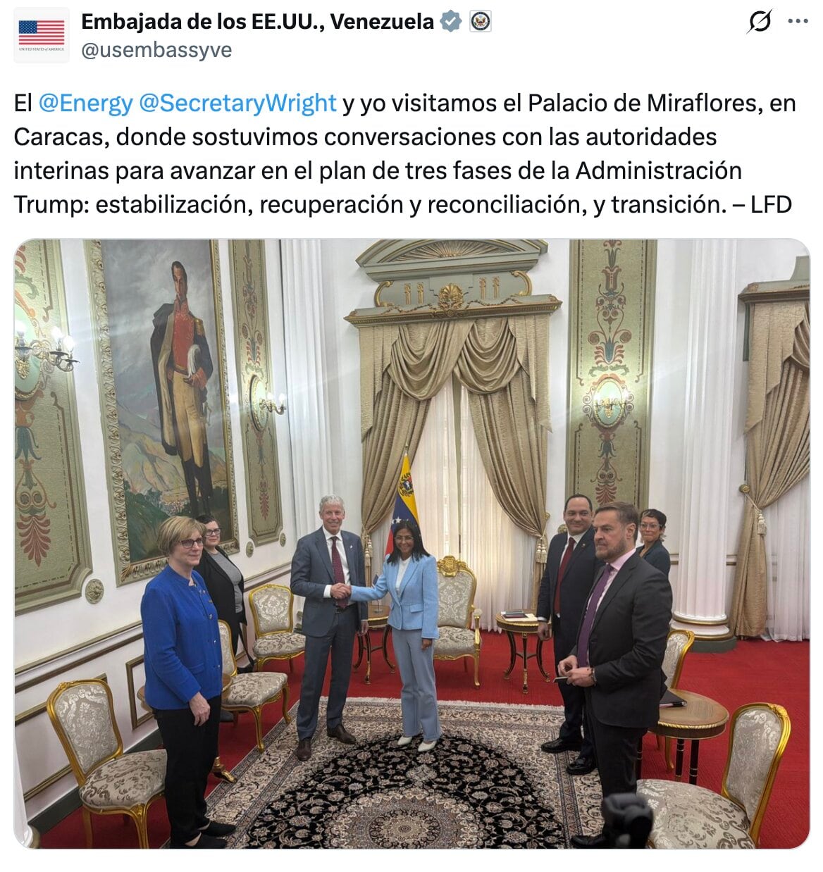 Reunión Venezuela y Estados Unidos