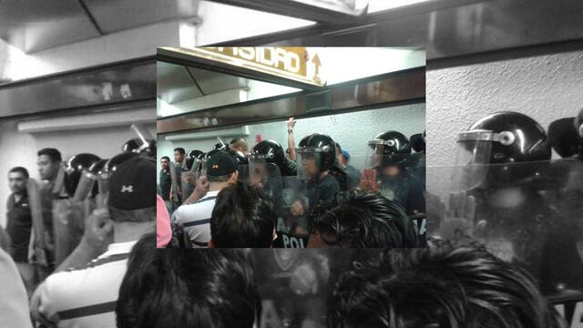 Se enfrentan policías y vagoneros en la estación Centro Médico del Metro