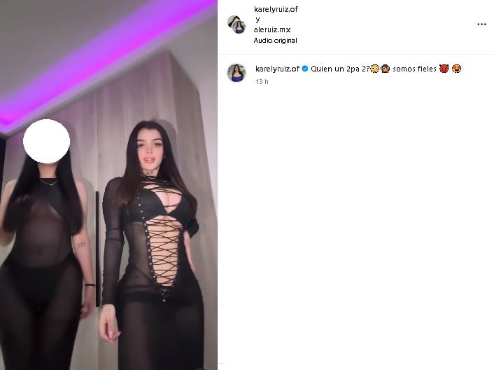 Karely Ruiz promueve a su hermana menor de edad con contenido erótico.