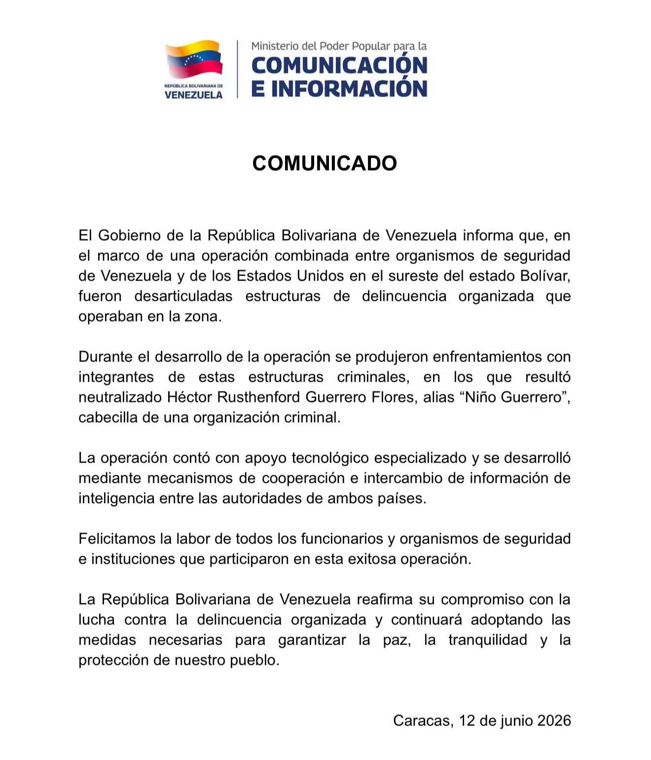 Gobierno de Venezuela confirma muerte de "Niño Guerrero"