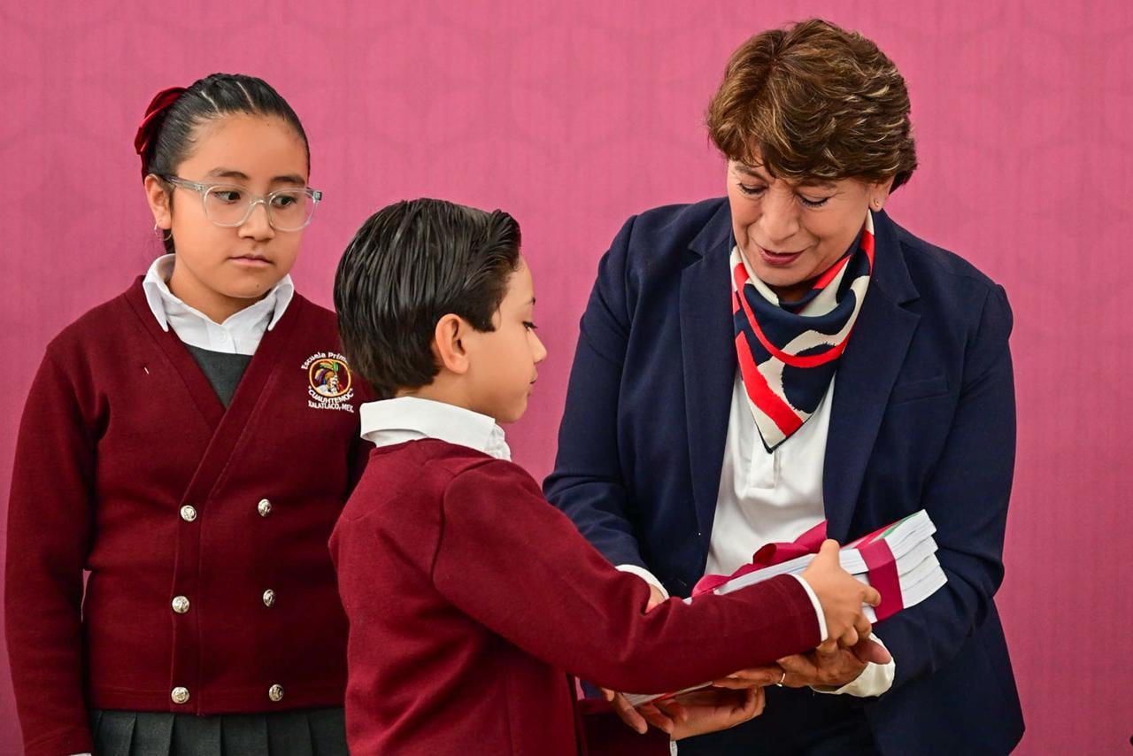 Delfina Gómez anuncia seguro escolar para estudiantes del Edomex.