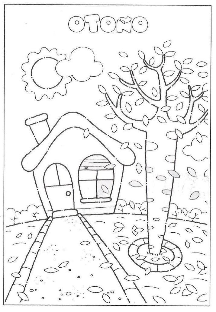 Dibujos bonitos de otoño para imprimir y colorear