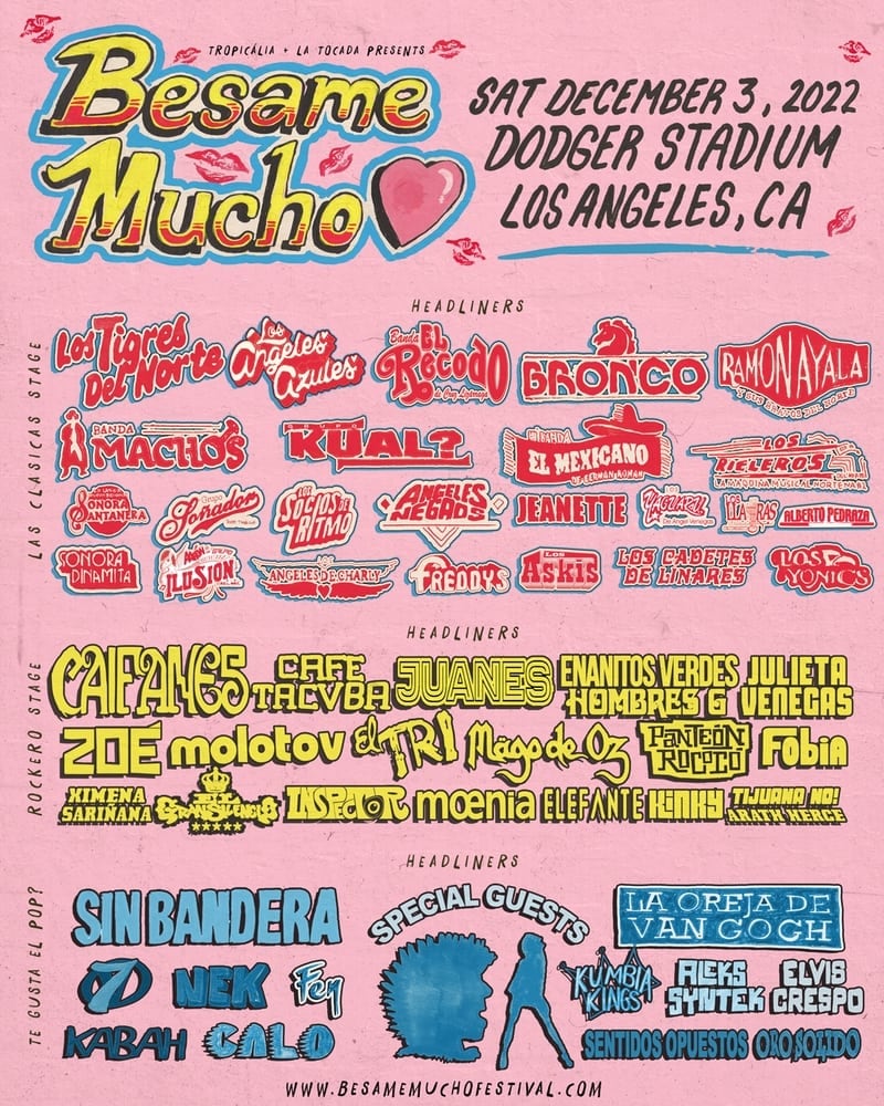 Line Up del Festival Bésame Mucho