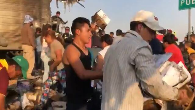 Los pobladores se llevaron los productos.