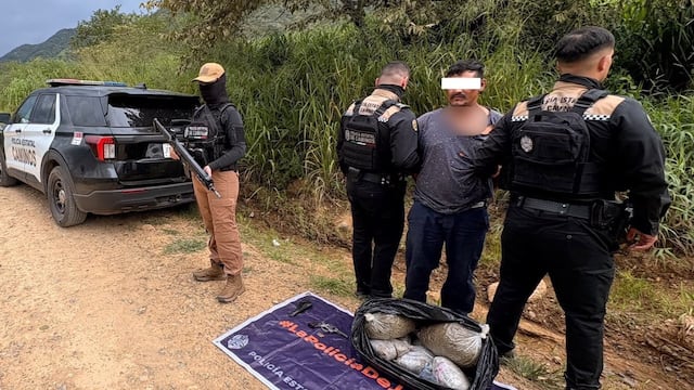 Talpa de Allende: cae presunto distribuidor con 7 kilos de marihuana y un arma
