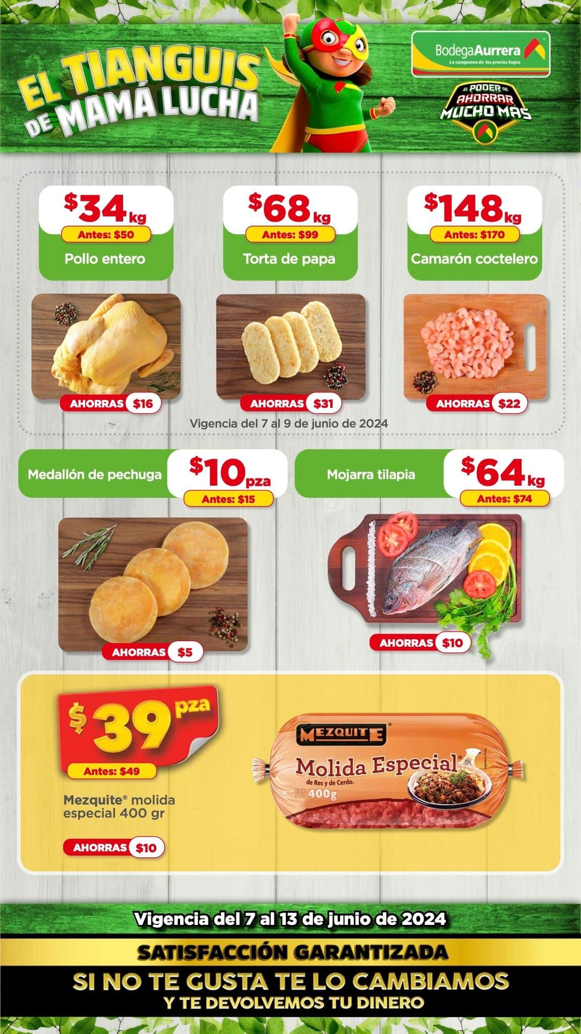 Bodega Aurrerá Tianguis de frutas y verduras 10 al 13 de junio 2024