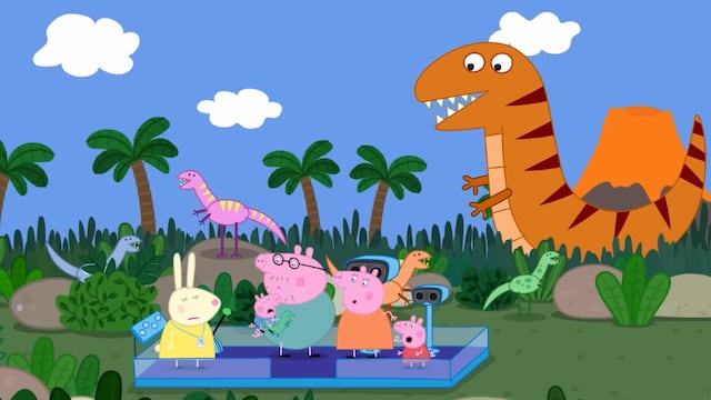 Peppa Pig por el Día de Dibujar un Dinosaurio