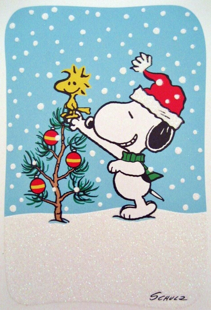 Tarjetas navideñas de Snoopy para regalar en Navidad