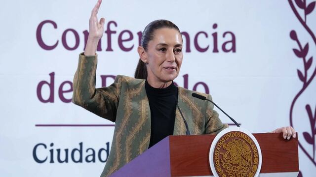 Claudia Sheinbaum en la conferencia mañanera del 15 de abril