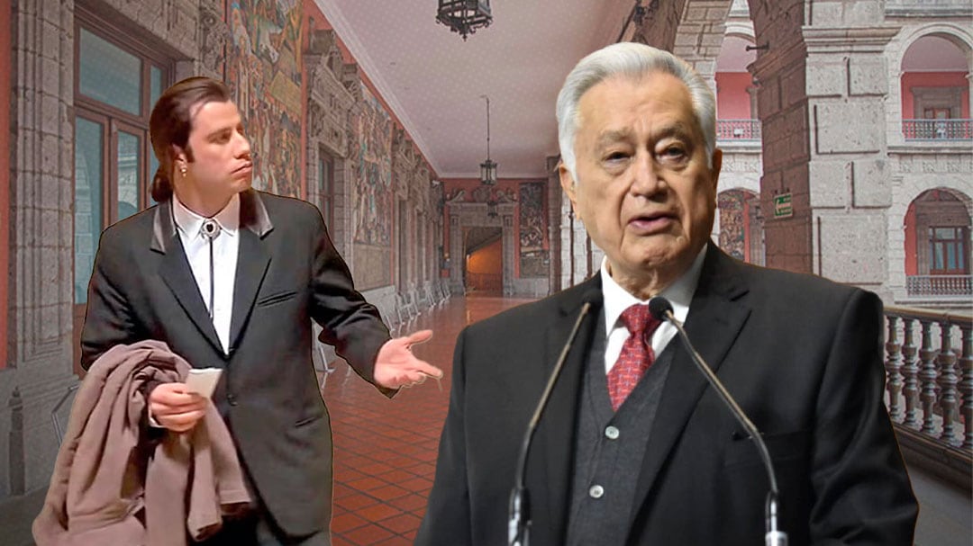 Manuel Bartlett llegó a Palacio Nacional, pero Claudia Sheinbaum no estaba ahí