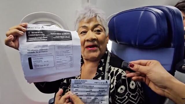 Mujer presume boleto de 400 pesos de Mexicana de Aviación para Tulum