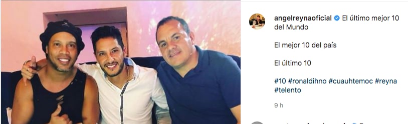 Ángel Reyna en su Instagram