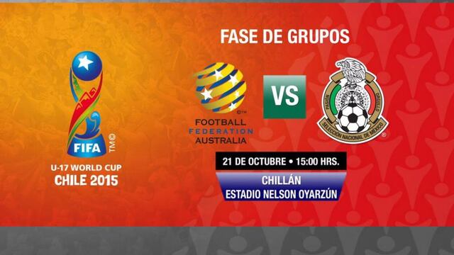México y Australia cuentan con una vicoria cada uno en 2 encuentros disputados en la categoría Sub-17