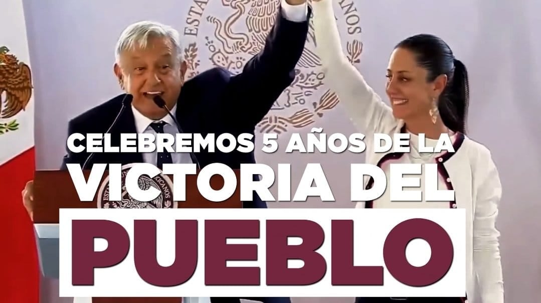 Foto Claudia Sheinbaum con AMLO