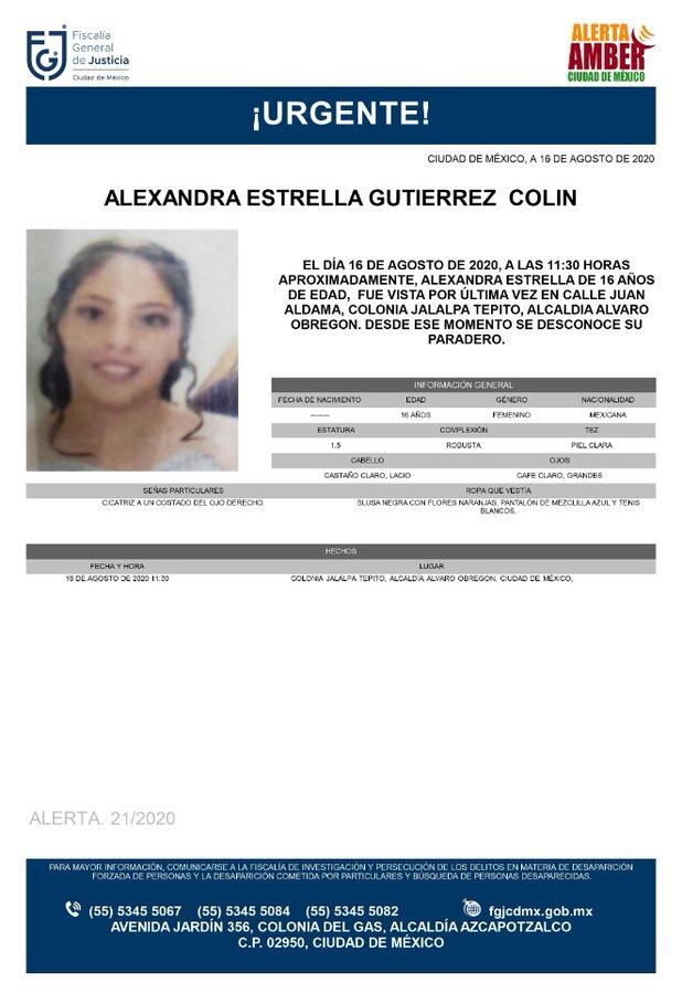 Ficha de búsqueda de Alexandra