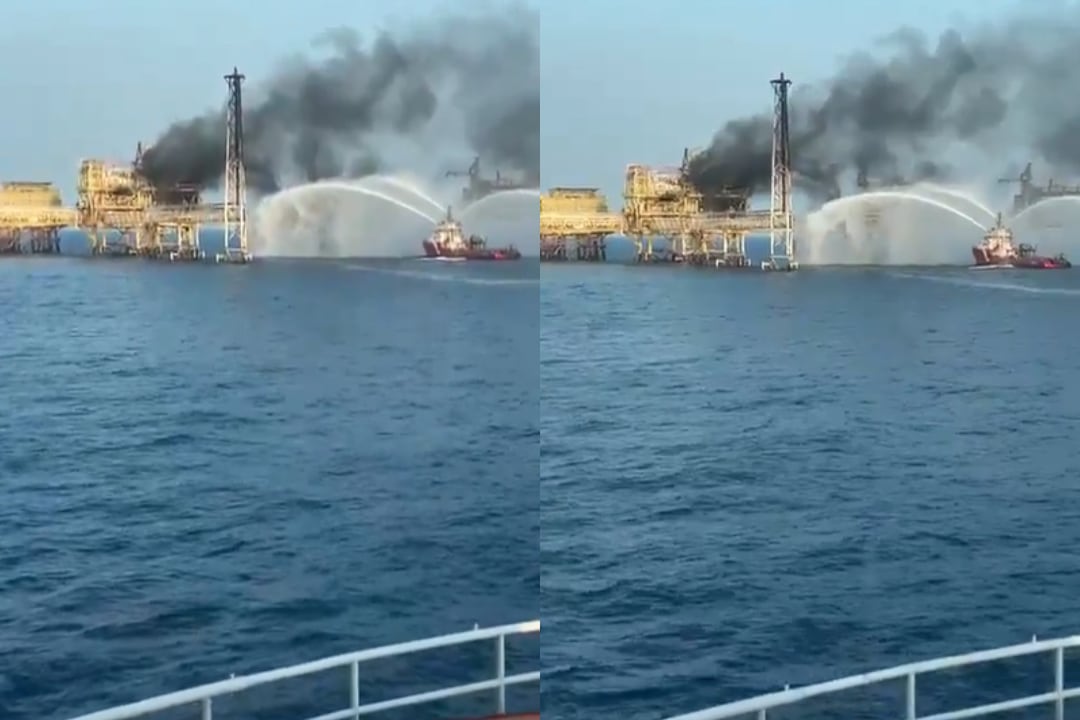 Un muerto y 13 heridos tras incendio de plataforma de Pemex en Campeche