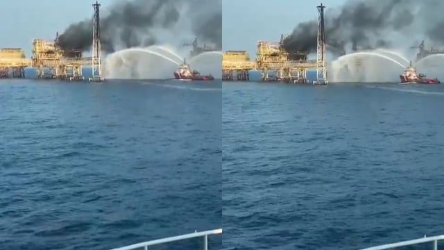 Un muerto y 13 heridos tras incendio de plataforma de Pemex en Campeche