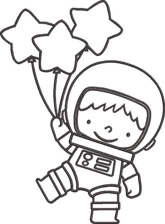 Dibujos de astronautas para colorear: 10 plantillas que puedes imprimir