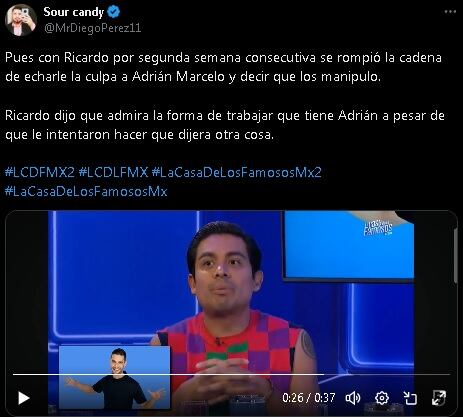 Fans de Adrián Marcelo ven que Ricardo Peralta no lo culpa de su comportamiento en La Casa de los Famosos 2024.