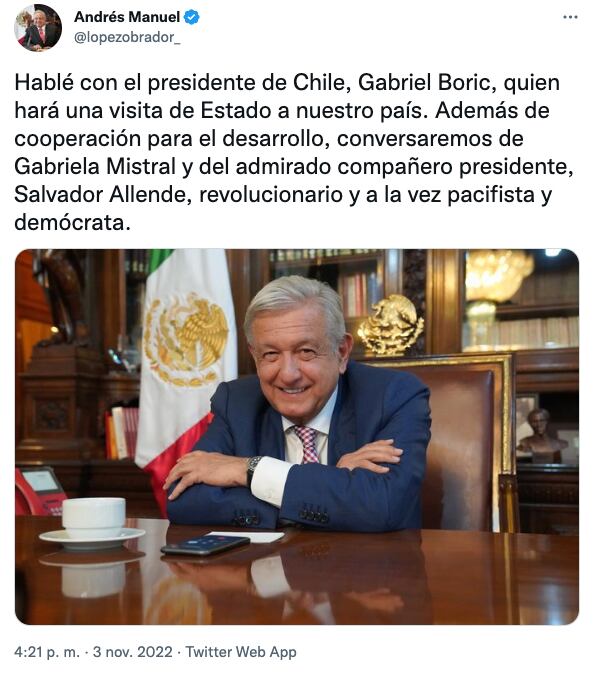 AMLO habló con Gabriel Boric