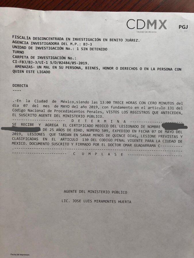 Pruebas de las agresiones físicas a Irene por parte de Arturo Said/Twitter