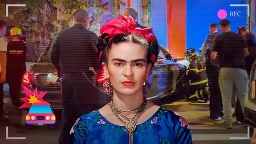 Auto se estrella contra la Casa Azul de Frida Kahlo; así quedó la fachada