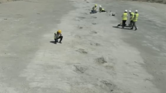 Una autopista de 166 millones de años de antigüedad está llena de huellas de dinosaurio