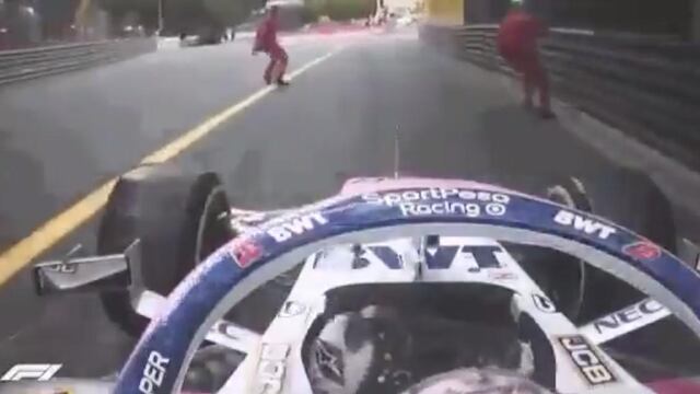 'Checo' pasó un susto terrible en el circuito callejero de Mónaco.